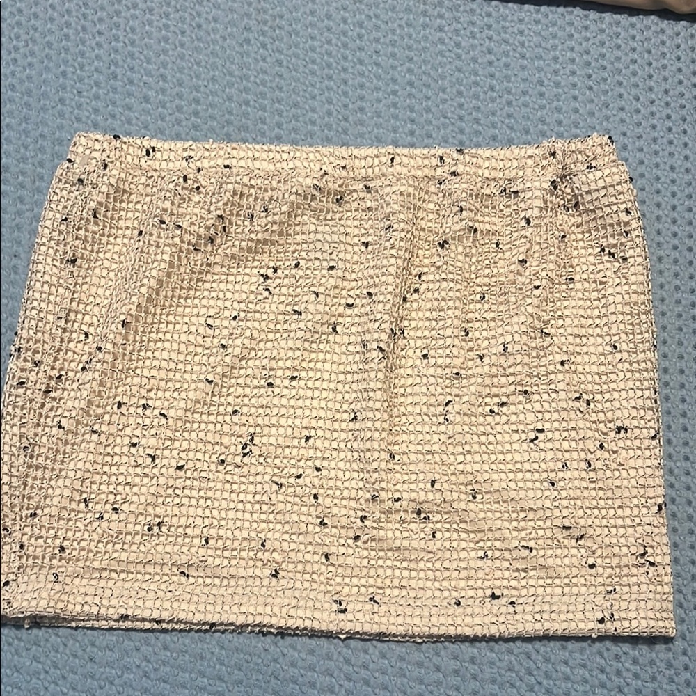 Cider Cream Smocked Pencil Mini Skirt